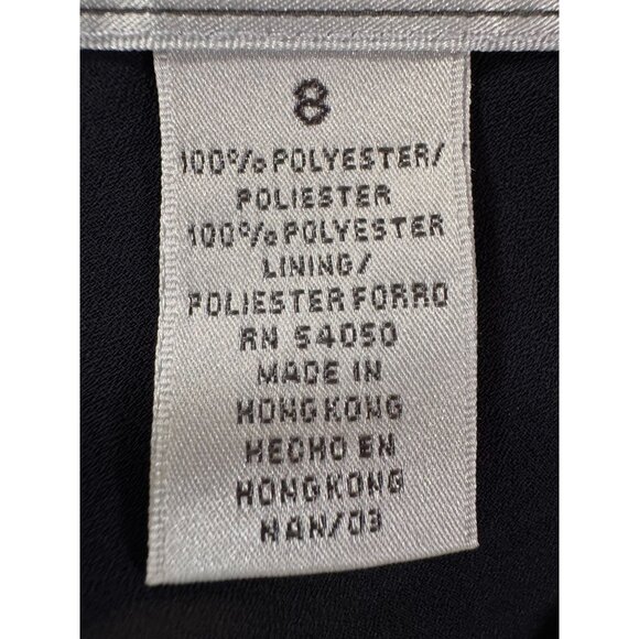 Jones Wear Womens Floral Sleeveless Top Size 8 Blue & Black Polyester Smocked St - Picture 6 of 16